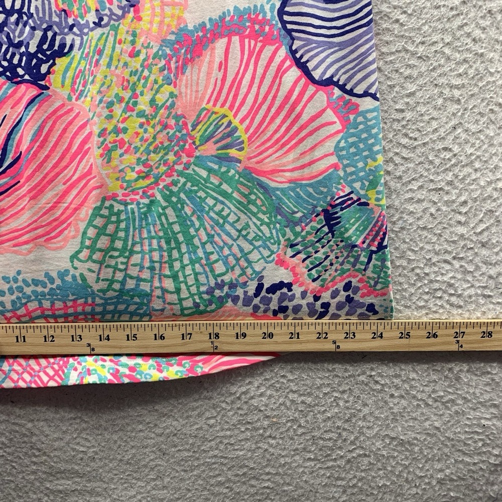 Lilly Pulitzer Ali Dress Womens Medium M Roar of the Sea Pima Cotton V Neck Mom‎ - Picture 9 of 14